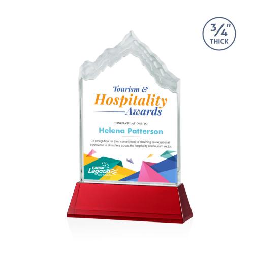 Corporate Awards - McKinley Full Color Red on Newhaven Peak Crystal Award