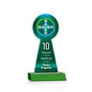 Laidlaw Full Color Green Obelisk Crystal Award