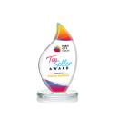 Odessy Full Color Clear Flame Crystal Award