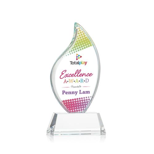 Corporate Awards - Odessy Vividprint™ Clear on Newhaven Flame Crystal Award