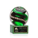 Zodiac Green on Hancock Base Spheres Glass Award