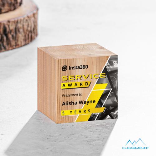 Corporate Awards - Feuille Full Color Wood Award