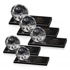 Employee Gifts - Gemstone Diamond on Black Crystal Award