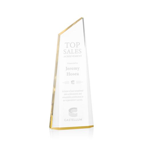 Corporate Awards - Hudson Gold Peak Acrylic Award