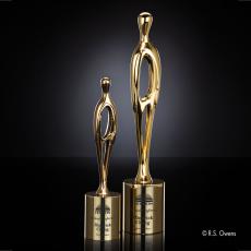 Employee Gifts - Contemporary People on Cylinder Metal Award