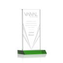 Seaford Liquid&trade;  Green Rectangle Crystal Award