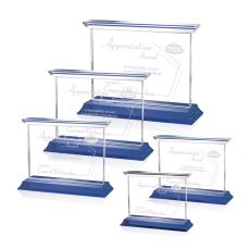 Tobermory Blue (Horizontal) Rectangle Crystal Award - Crystal Awards