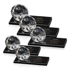 Gemstone Diamond on Black Crystal Award - Crystal Awards