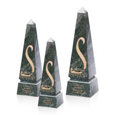 Groove Marble Green  Obelisk Stone Award - Marble, Granite & Stone Awards