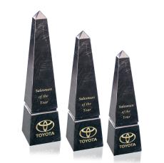 Groove Marble Black Obelisk Stone Award - Marble, Granite & Stone Awards