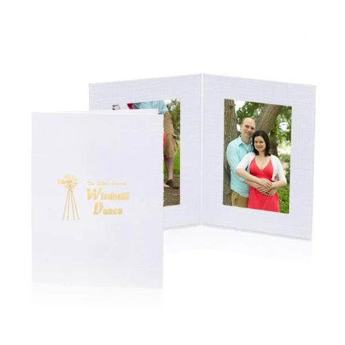 Corporate Recognition Gifts - Picture Frames - Perkins Double Folder - White