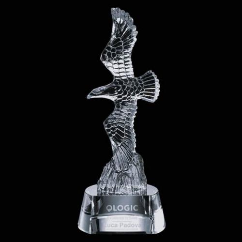 Corporate Awards - Crystal Awards - Staffordshire Eagle Animals Crystal Award