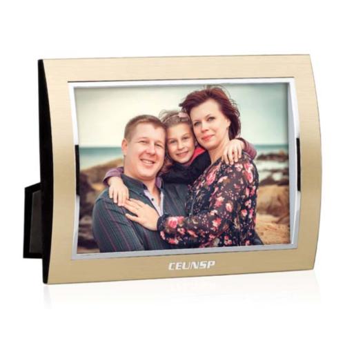 Corporate Recognition Gifts - Picture Frames - Curvo Frame - Gold/Silver