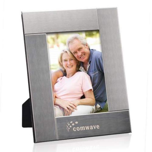 Corporate Recognition Gifts - Picture Frames - Cirque Frame - Brushed Stainless Steel 