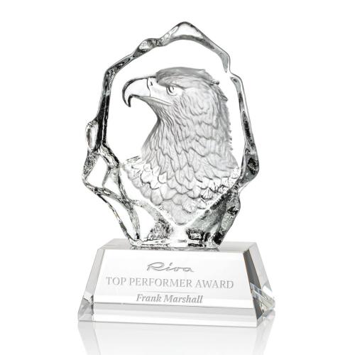 Corporate Awards - Crystal Awards - Ottavia Eagle Head Animals Crystal Award