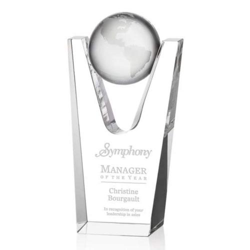 Corporate Awards - Pierce Globe Spheres Crystal Award