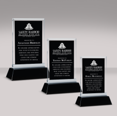 Employee Gifts - Ebony Tower Glass Award