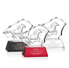 Ottavia Horse Animals Crystal Award - Red Crystal Awards