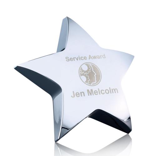 Corporate Recognition Gifts - Paperweights - Hollister Standing Star Paperweight