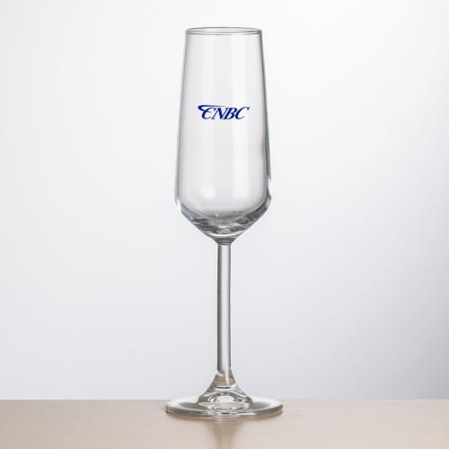 Corporate Recognition Gifts - Etched Barware - Aerowood Flute - Imprinted