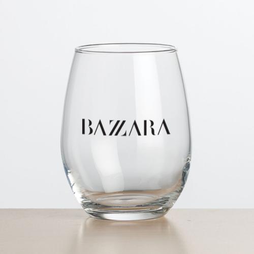 Corporate Recognition Gifts - Etched Barware - Wine Glasses - Stanford Stemless Wine - Imprinted
