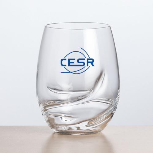 Corporate Recognition Gifts - Etched Barware - Wine Glasses - Bartolo Stemless Wine - Imprinted