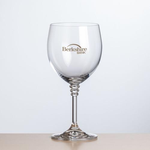 Corporate Recognition Gifts - Etched Barware - Wine Glasses - Fiore Wine - Imprinted 