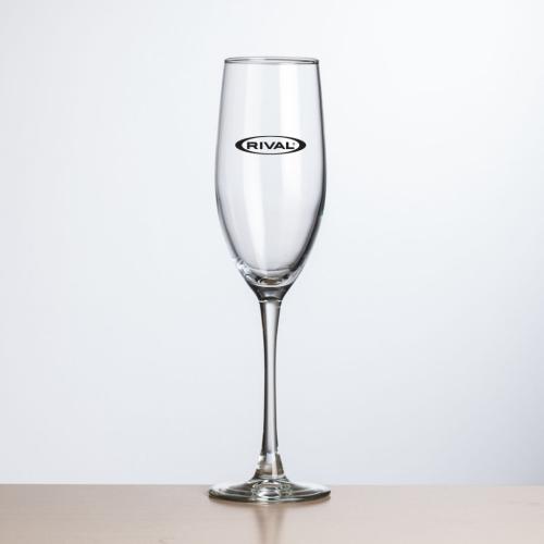 Corporate Gifts, Recognition Gifts and Desk Accessories - Etched Barware - Connoisseur Flute - Imprinted