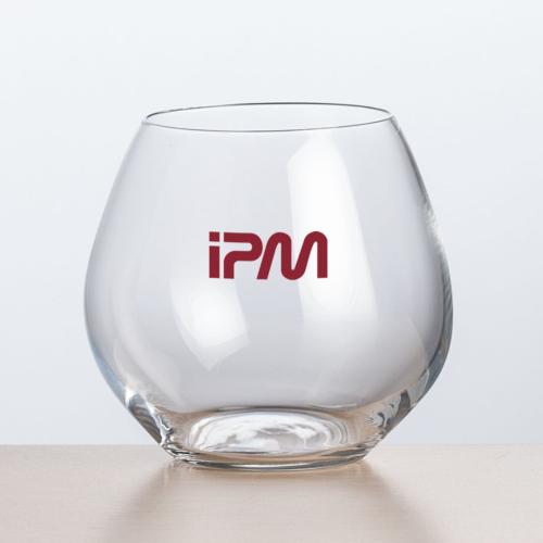 Corporate Recognition Gifts - Etched Barware - Wine Glasses - Florentina Stemless Wine - Imprinted