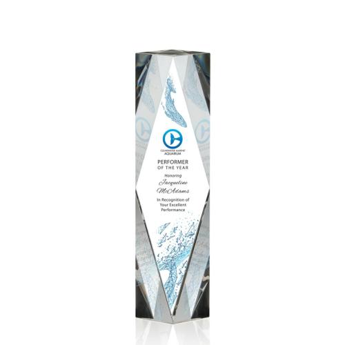 Corporate Awards - President Full Color Obelisk Crystal Award