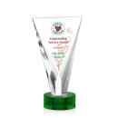 Mustico Full Color Green Abstract / Misc Crystal Award