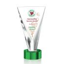 Mustico Full Color Green Abstract / Misc Crystal Award