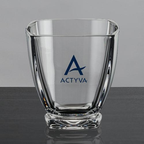 Corporate Recognition Gifts - Etched Barware - Ernesta OTR - Imprinted