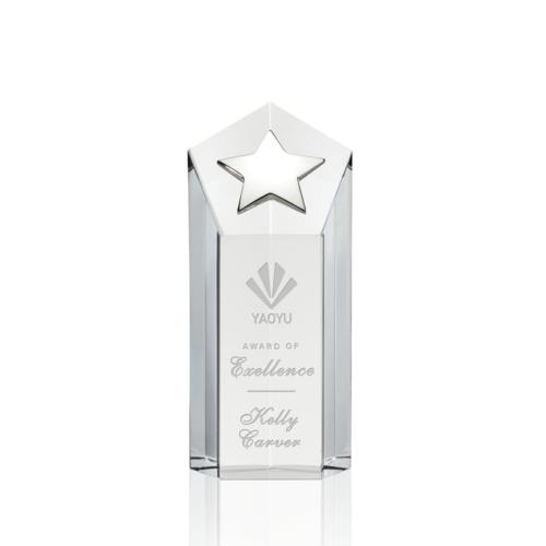 Corporate Awards - Dorchester Clear/Silver Star Crystal Award