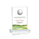 Cumberland Full Color Golf Clear Rectangle Crystal Award