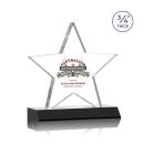 Chippendale Full Color Black Star Crystal Award