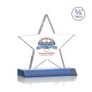 Chippendale Full Color Blue  Star Crystal Award