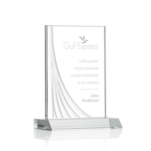 Corporate Awards - Leighton Liquid™ Clear Rectangle Crystal Award