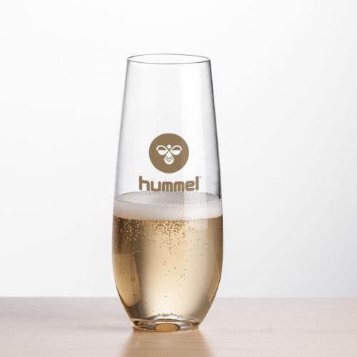 Corporate Gifts, Recognition Gifts and Desk Accessories - Etched Barware - Boston Flute - Imprinted