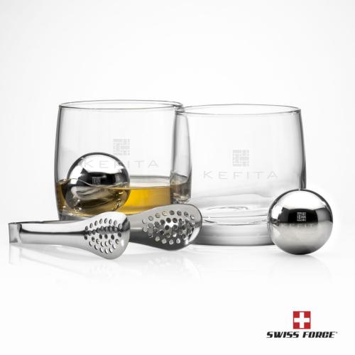 Corporate Recognition Gifts - Etched Barware - Swiss Force® S/S Balls & 2 Nordic OTR