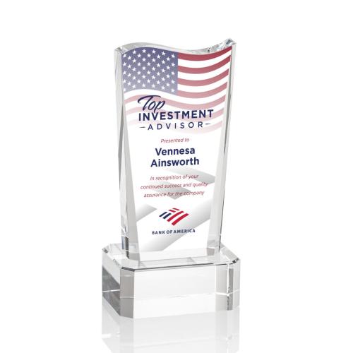 Corporate Awards - Violetta Full Color Clear on Base Abstract / Misc Crystal Award