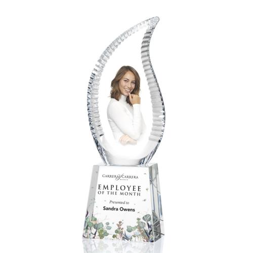 Corporate Awards - Harmony Full Color Flame Crystal Award