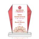 Newbury Full Color Red Arch & Crescent Crystal Award