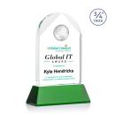 Blake Globe Full Color Green on Newhaven Arch & Crescent Crystal Award