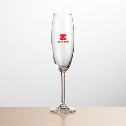Corporate Recognition Gifts - Etched Barware - Blyth Flute - Imprinted