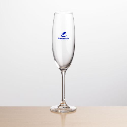 Corporate Recognition Gifts - Etched Barware - Coleford Flute - Imprinted