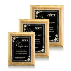 Bamboo/Starburst Plaque - Black - Corporate Awards