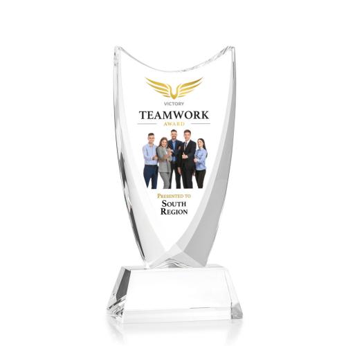 Corporate Awards - Dawkins Full Color Clear Peak Crystal Award