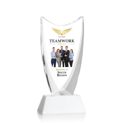 Corporate Awards - Dawkins Full Color White Peak Crystal Award