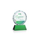 Stratford Full Color Green Circle Crystal Award